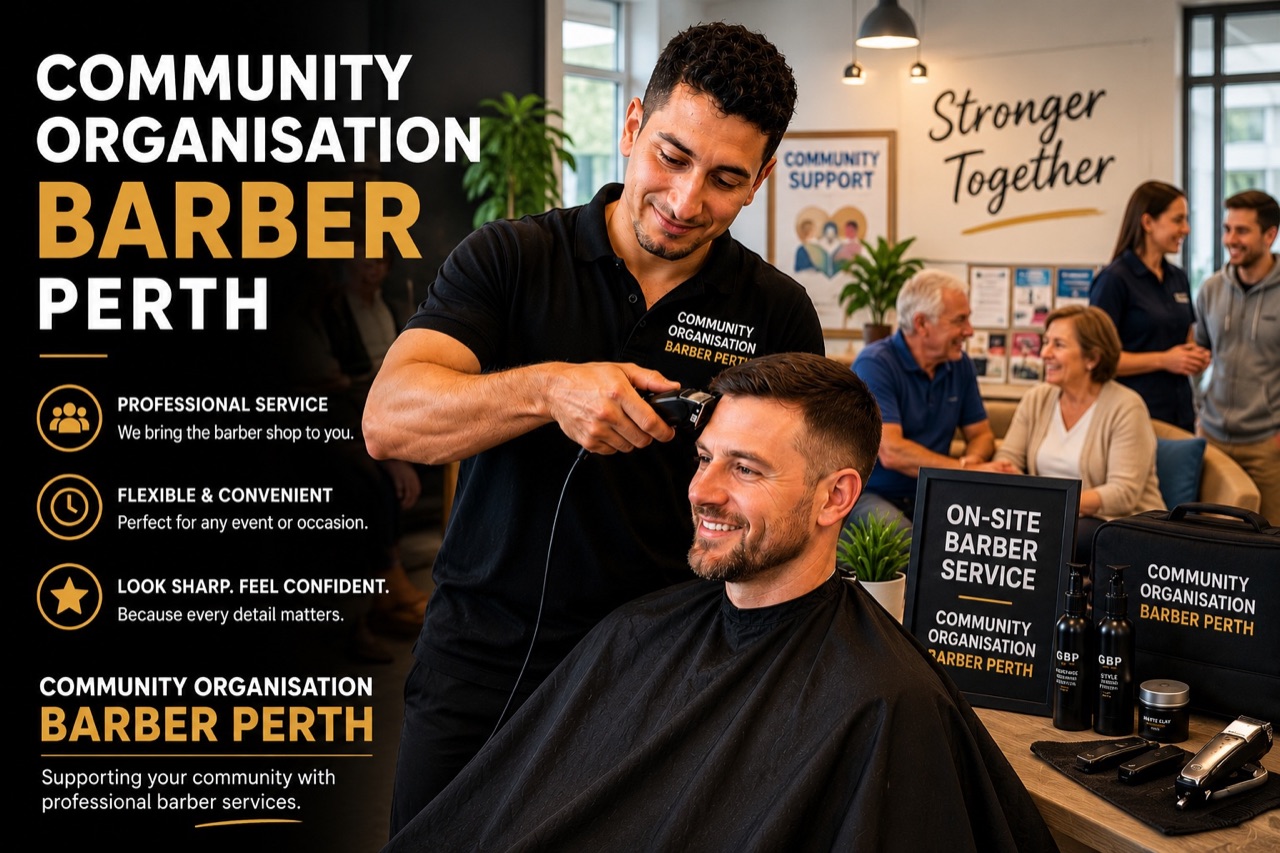 Floki mobile barber providing practical grooming support for community organisations in Perth